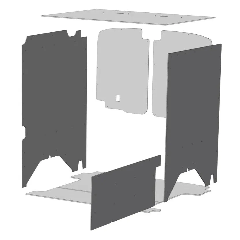 73C4-114-2613.MR – LEGEND FLEET Van Wall Liner, With Front And Rear Driver Side/ Rear Passenger Side Panels Gray Poly...